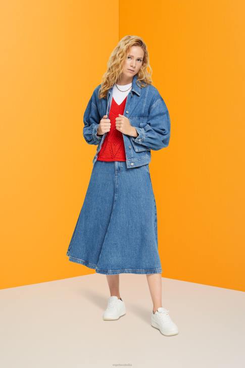 Jackets Blue Medium Wash Women Esprit Denim jacket V48Z549