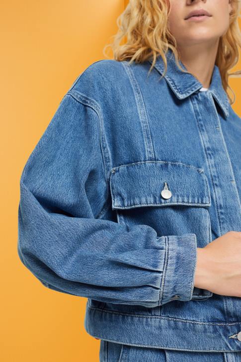Jackets Blue Medium Wash Women Esprit Denim jacket V48Z549