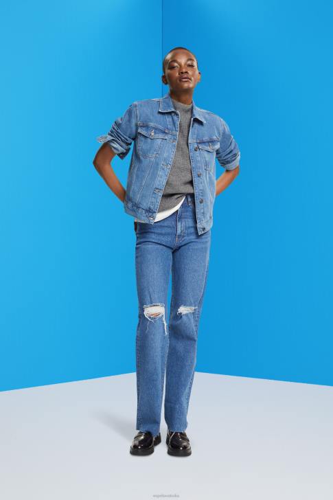 Jackets Blue Medium Wash Women Esprit Denim jacket V48Z553