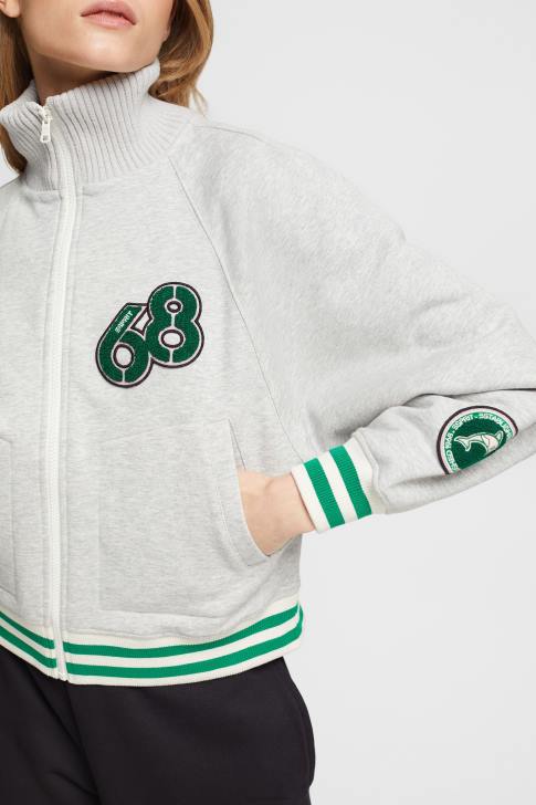 Jackets Light Grey Women Esprit Varsity jacket V48Z416