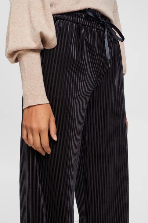 Joggers Black Women Esprit Wide fit striped joggers V48Z422