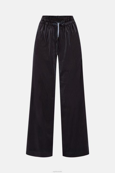 Joggers Black Women Esprit Wide fit striped joggers V48Z422