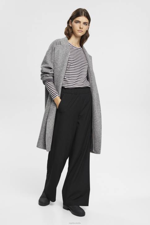 Long Sleeve Anthracite Women Esprit Striped long sleeve, 100% cotton V48Z250