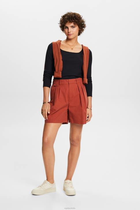 Long Sleeve Black Women Esprit Ribbed long sleeve top V48Z88