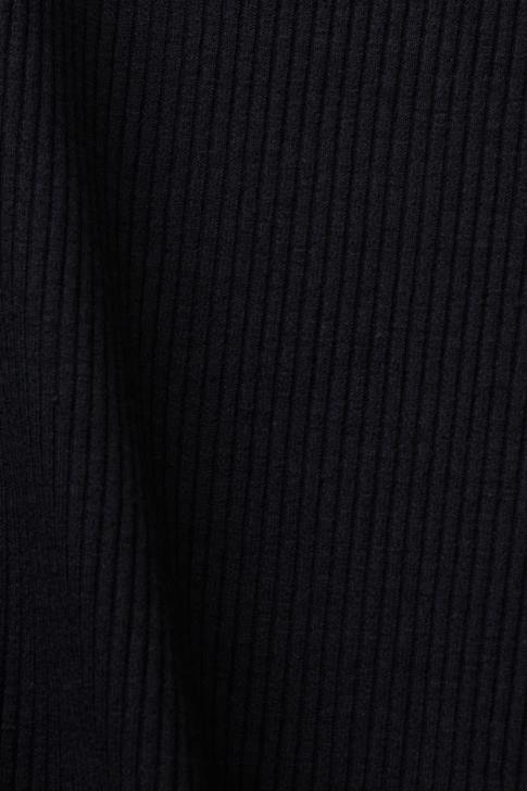 Long Sleeve Black Women Esprit Ribbed long sleeve top V48Z88