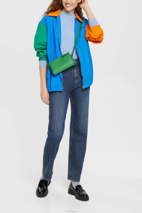 Long Sleeve Bright Blue Women Esprit Boat neck long sleeve top V48Z367