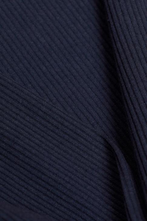 Long Sleeve Navy Women Esprit Ribbed long sleeve top V48Z90