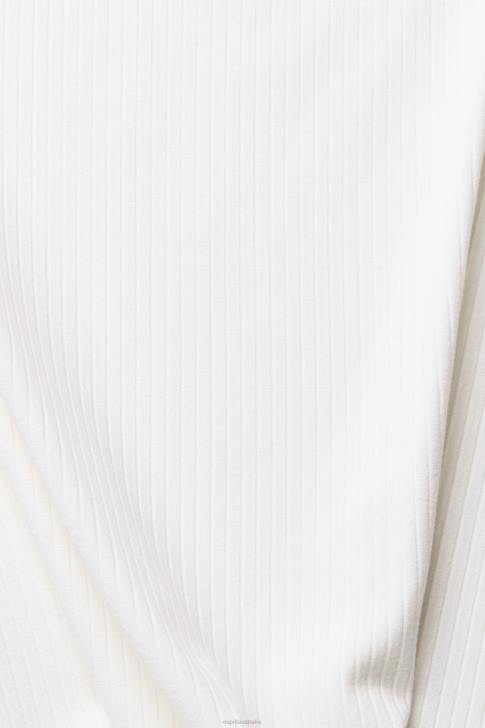 Long Sleeve Off White Women Esprit Cut-out top V48Z531
