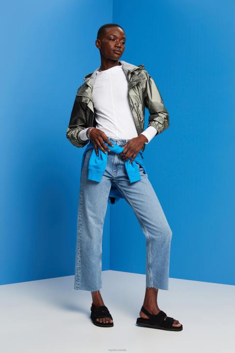 Long Sleeve White Women Esprit Boat neck long sleeve top V48Z369