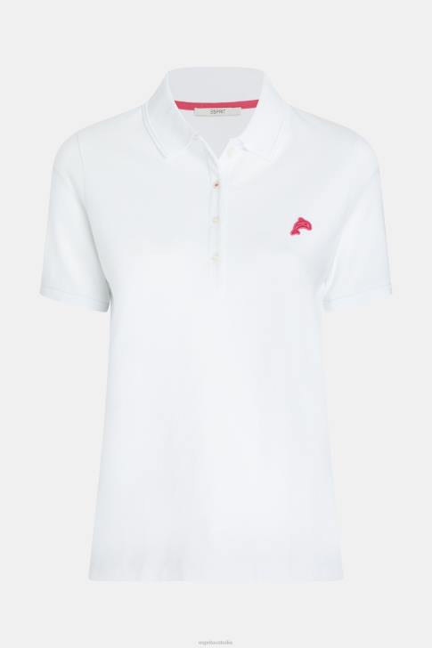 Polos White Women Esprit Dolphin Tennis Club Classic Polo V48Z494