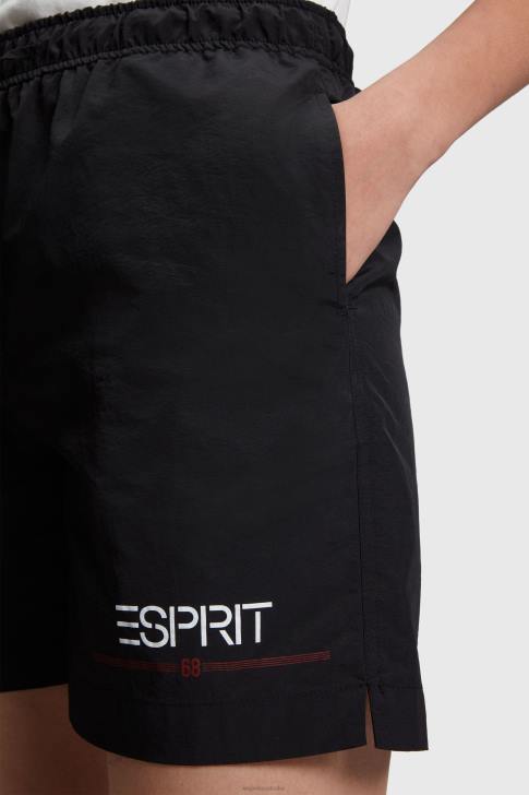 Shorts Black Women ESPRIT x Rest & Recreation Capsule Windbreaker Shorts V48Z474