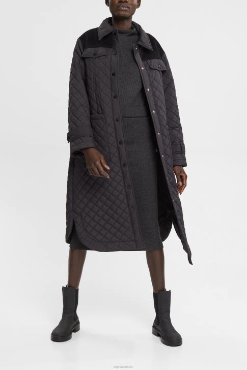 Skirts Anthracite Women Esprit Rib knit pencil skirt V48Z431