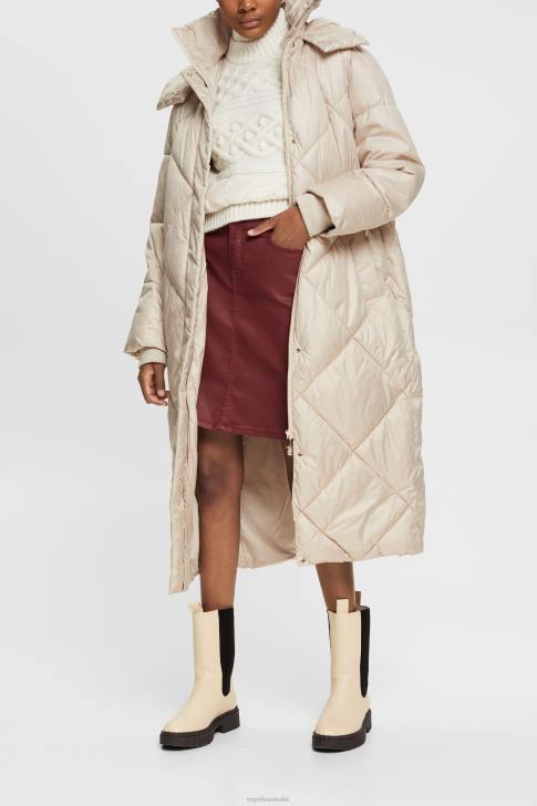 Skirts Bordeaux Red Women Esprit Leather effect midi skirt V48Z444