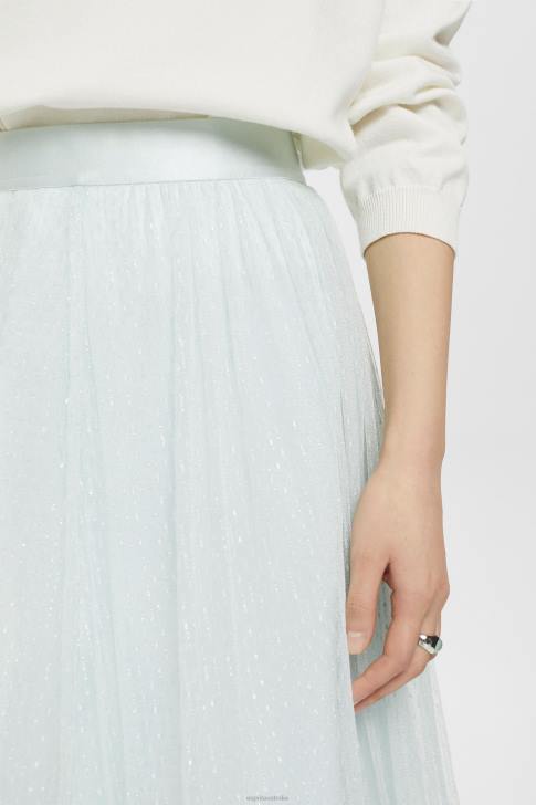 Skirts Light Aqua Green Women Esprit Midi skirt with glitter effect V48Z268