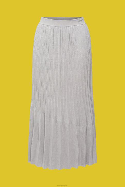 Skirts Medium Grey Women Esprit Pleated midi skirt V48Z481