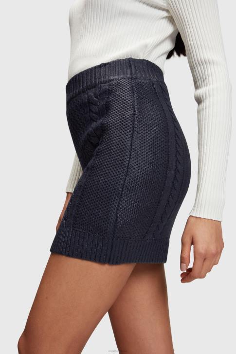 Skirts Navy Women Esprit Metallic cable knit mini skirt V48Z359