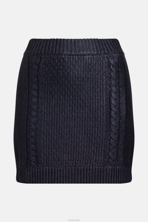 Skirts Navy Women Esprit Metallic cable knit mini skirt V48Z359