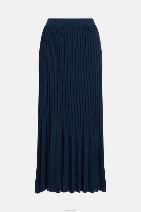 Skirts Navy Women Esprit Pleated midi skirt V48Z390