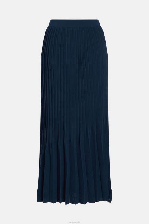 Skirts Navy Women Esprit Pleated midi skirt V48Z390