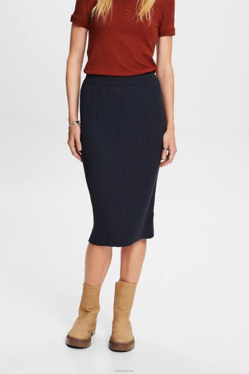 Skirts Petrol Blue Women Esprit Ribbed Knit Midi Skirt V48Z21