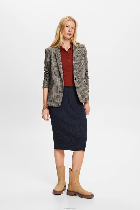 Skirts Petrol Blue Women Esprit Ribbed Knit Midi Skirt V48Z21