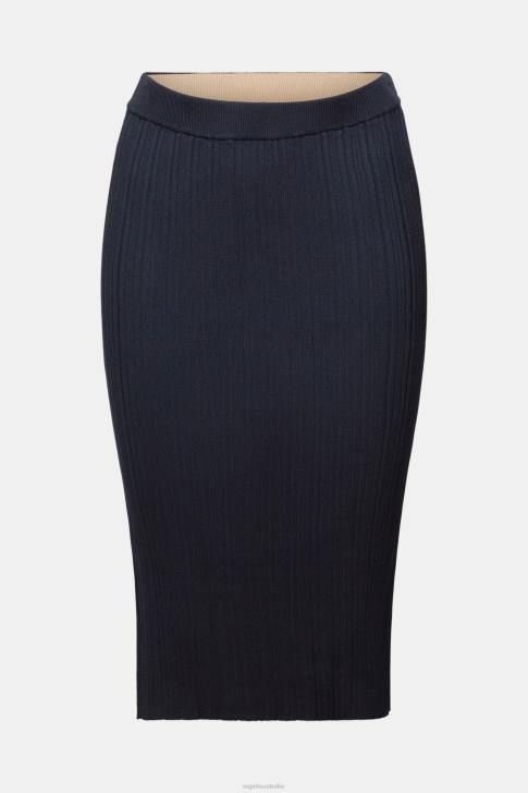 Skirts Petrol Blue Women Esprit Ribbed Knit Midi Skirt V48Z21