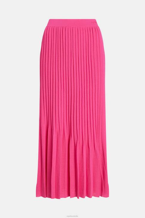 Skirts Pink Fuchsia Women Esprit Pleated midi skirt V48Z391