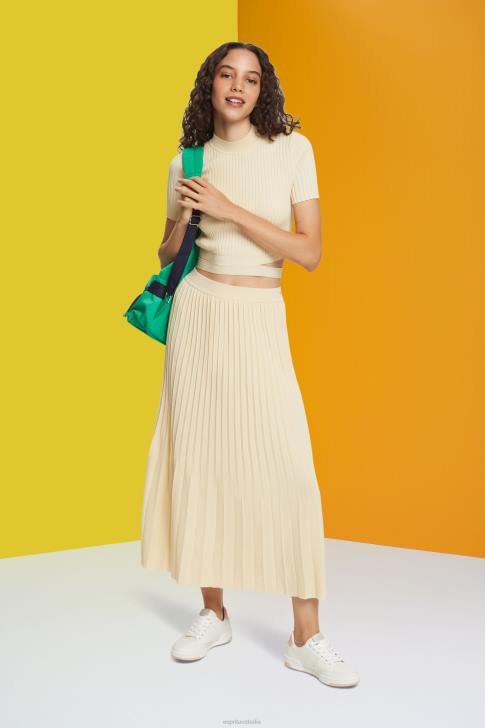 Skirts Sand Women Esprit Pleated midi skirt V48Z483