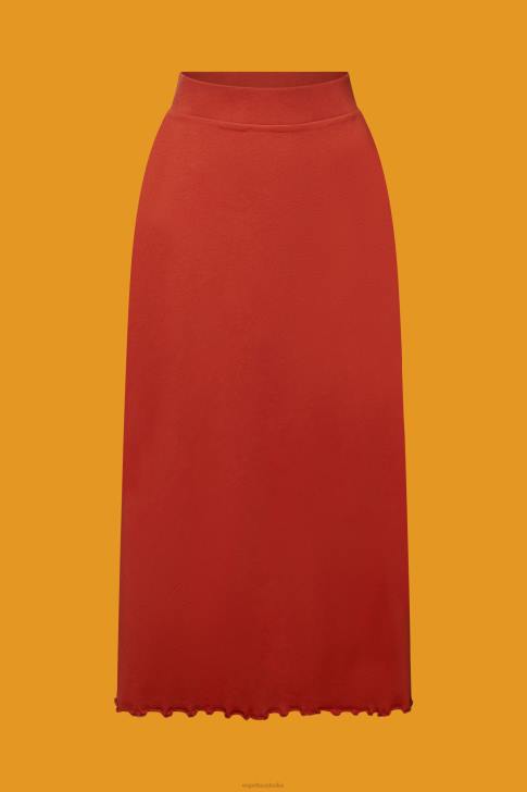 Skirts Terracotta Women Esprit Jersey midi skirt, sustainable cotton V48Z44