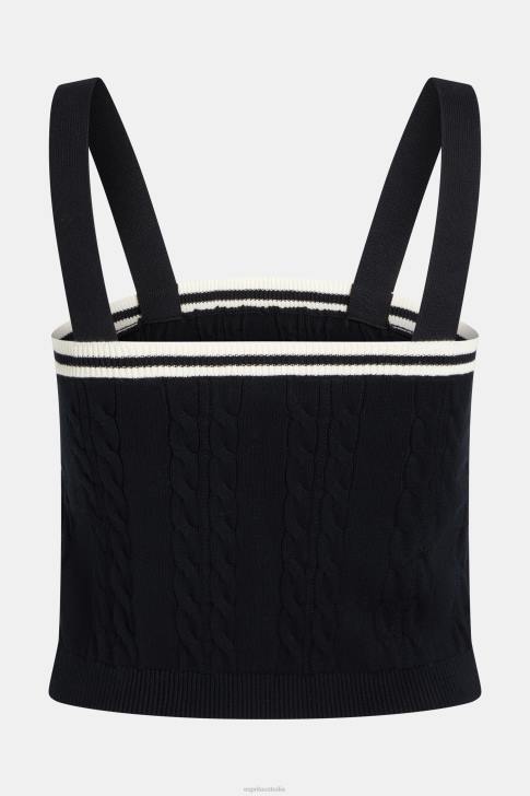 Sweaters Black Women Esprit Dolphin logo cable sweater camisole V48Z408