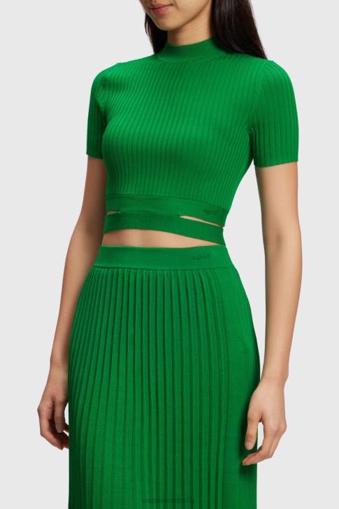 Sweaters Green Women Esprit Pleated top V48Z377
