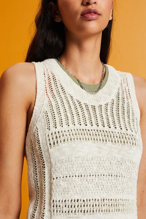 Sweaters Ice Women Esprit Mouline sleeveless jumper, cotton blend V48Z107