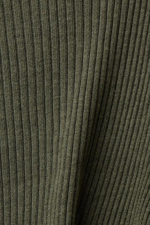 Sweaters Khaki Green Women Esprit Recycled: ribbed cardigan with handkerchief hem V48Z24