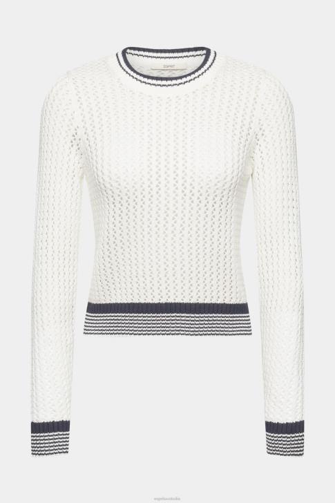 Sweaters Off White Women Esprit Organic cotton structured jumper V48Z275