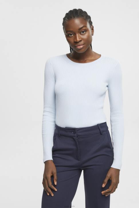 Sweaters Pastel Blue Women Esprit Ribbed jumper V48Z274