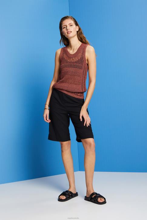 Sweaters Terracotta Women Esprit Mouline sleeveless jumper, cotton blend V48Z106