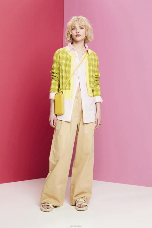 Sweaters White Women Esprit Argyle Cardigan V48Z85