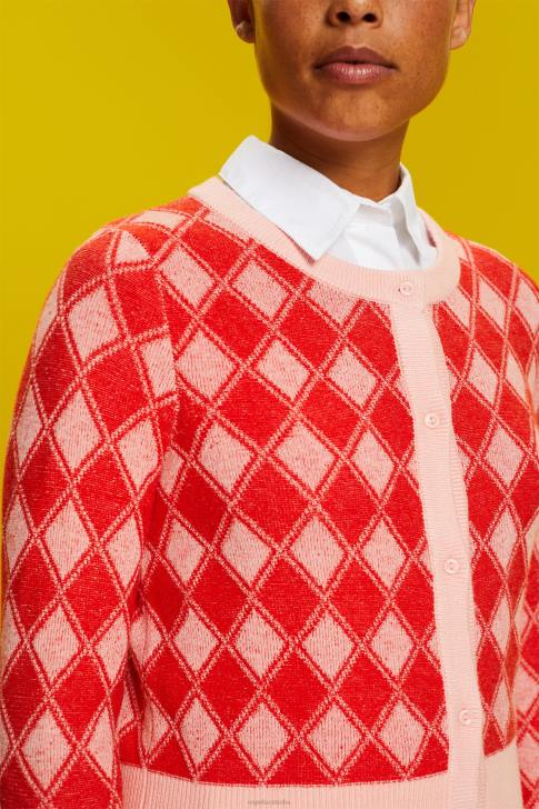 Sweaters White Women Esprit Argyle Cardigan V48Z86