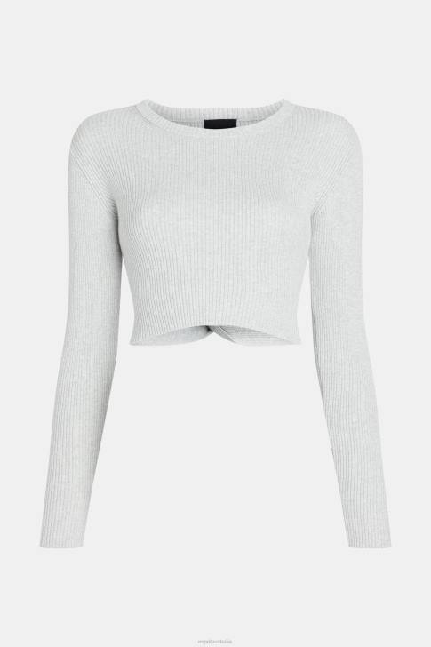 Sweaters White Women Esprit Twisted back metallic sweater V48Z357