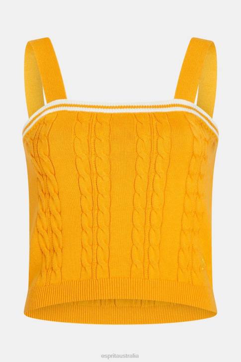 Sweaters Yellow Women Esprit Dolphin logo cable sweater camisole V48Z411
