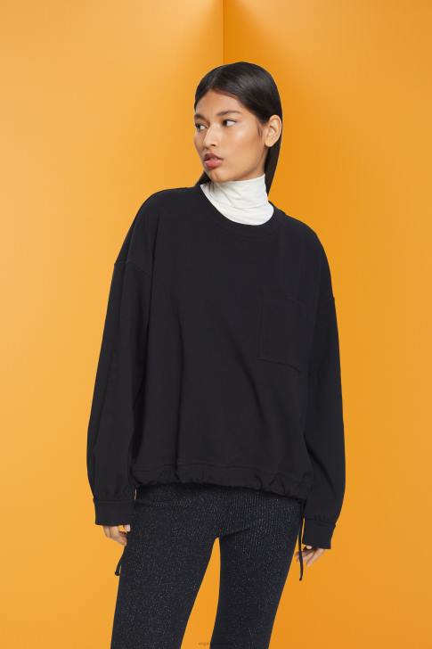 Sweatshirts & Hoodies Black Women Esprit Sweatshirt with drawstring hem V48Z401