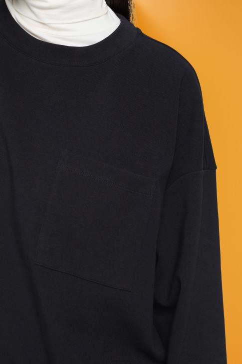 Sweatshirts & Hoodies Black Women Esprit Sweatshirt with drawstring hem V48Z401