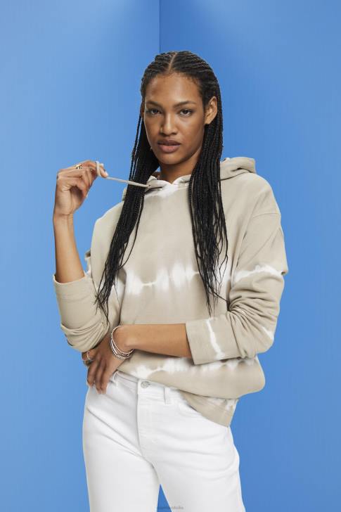 Sweatshirts & Hoodies Dusty Green Women Esprit Tie dye hoodie V48Z296