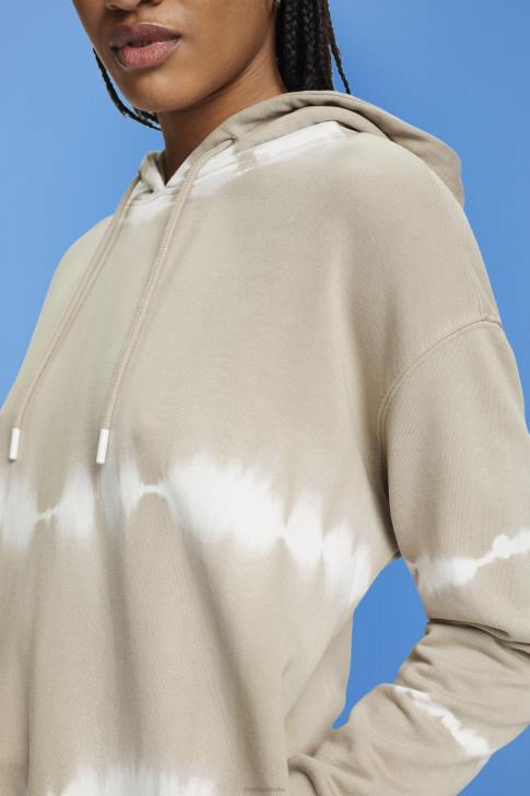 Sweatshirts & Hoodies Dusty Green Women Esprit Tie dye hoodie V48Z296