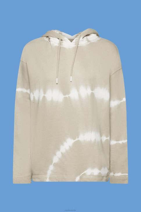 Sweatshirts & Hoodies Dusty Green Women Esprit Tie dye hoodie V48Z296
