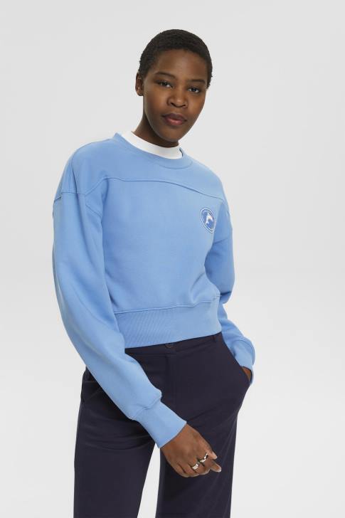 Sweatshirts & Hoodies Light Blue Lavender Women Esprit Cropped sweatshirt V48Z156