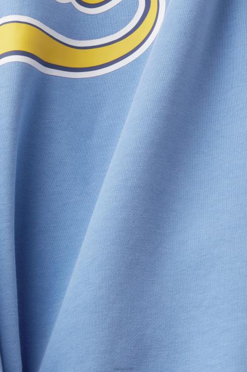 Sweatshirts & Hoodies Light Blue Lavender Women Esprit Cropped zip hoodie with logo print on the back V48Z166