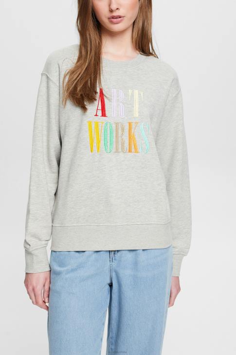 Sweatshirts & Hoodies Light Grey Women Esprit Casual slogan sweatshirt V48Z540