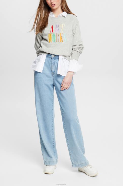 Sweatshirts & Hoodies Light Grey Women Esprit Casual slogan sweatshirt V48Z540