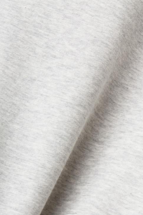 Sweatshirts & Hoodies Light Grey Women Esprit Cropped varsity patch sweatshirt V48Z418
